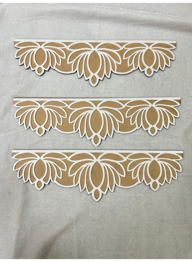 Cliths MDF Readymade Umbra Patti Rangoli Mats - 4x12 Inches | Pack of 3 Pieces | Easy to Use Rangoli Template | Portable Diwali Decor Stencils - Image 5