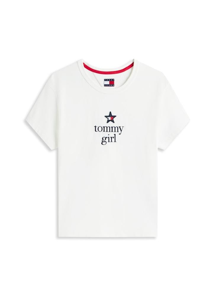 TOMMY JEANS Tommy Girl Graphic Crew Neck T-shirt - Image 3
