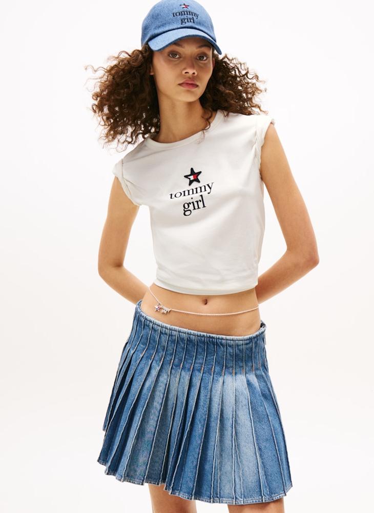 TOMMY JEANS Tommy Girl Graphic Crew Neck T-shirt - Image 1