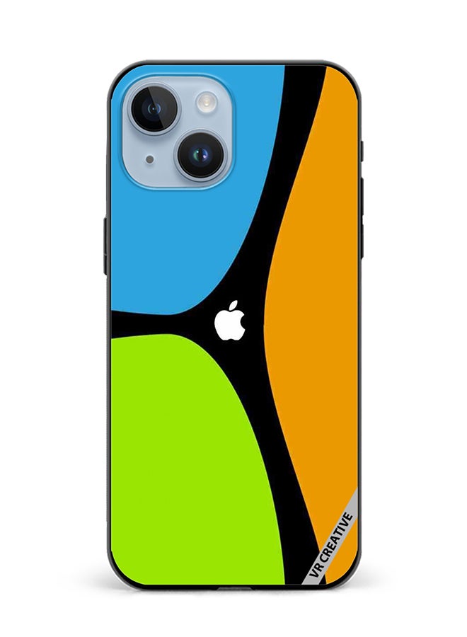 VR CREATIVE Protective Case Cover For Apple iPhone 15 Plus Apple Logo Design Multicolour - Image 1