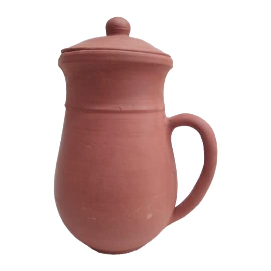 LKC LKC Terracotta Clay jug for MilkWaterlassiCurd 2ltr Large Size Assured Gift 2 Glasses Free with This jug  - Image 5