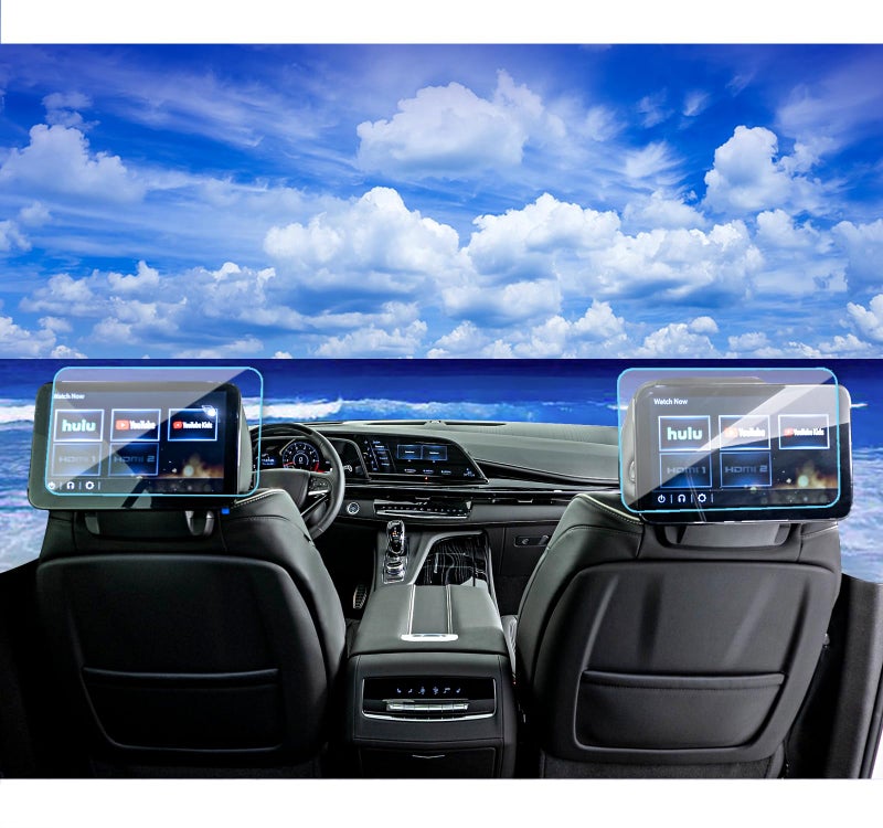 XXCIWP 2Pack for 2024 2025 Escalade Screen Protector 2021 2022 2023 2024 Cadillac Escalade/Escalade-V Accessories Rear Seat TV Dual 12.6-inch Soft Screen Protector 2024 Cadillac Escalade - Image 1