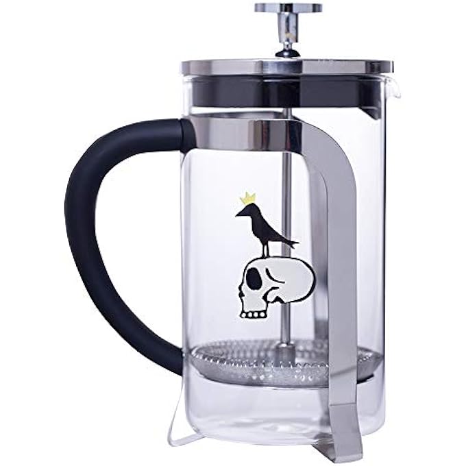 Biggdesign French Press Coffee And Tea Maker Borosilicate Glass Coffee Press Stainless Steel Filter Durable And Heat Resistant Silver 600 Ml 20 Oz - Image 1