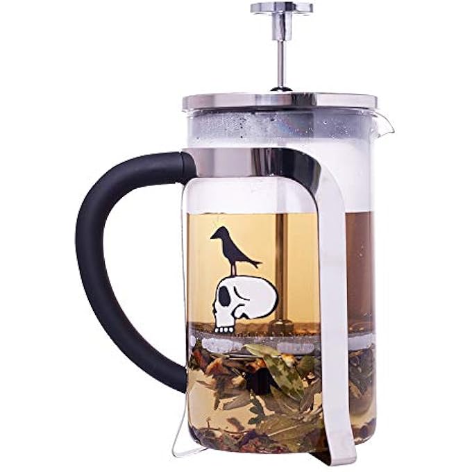 Biggdesign French Press Coffee And Tea Maker Borosilicate Glass Coffee Press Stainless Steel Filter Durable And Heat Resistant Silver 600 Ml 20 Oz - Image 3
