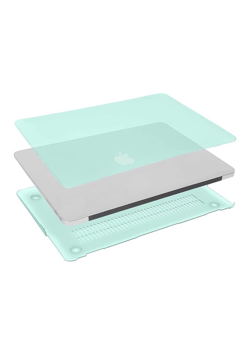 MacBook Pro 13 inch Case M2 /2022 /2021 /2020-2016 A2338 M1 A2251 A2289 A2159 A1989 A1708 A1706 with/Without Touch Bar Plastic Hard Shell & Screen Protector Mint Green