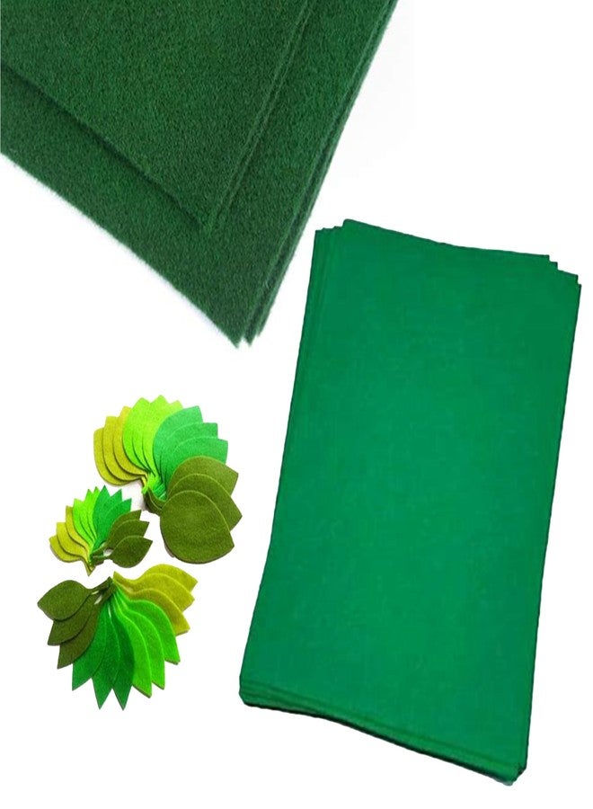 CANVASS Pack of 20 Bright A4 Size Multicolored Stiff Felt Sheet 1mm Thick for Craft (20cm*30cm) (Forest Green)