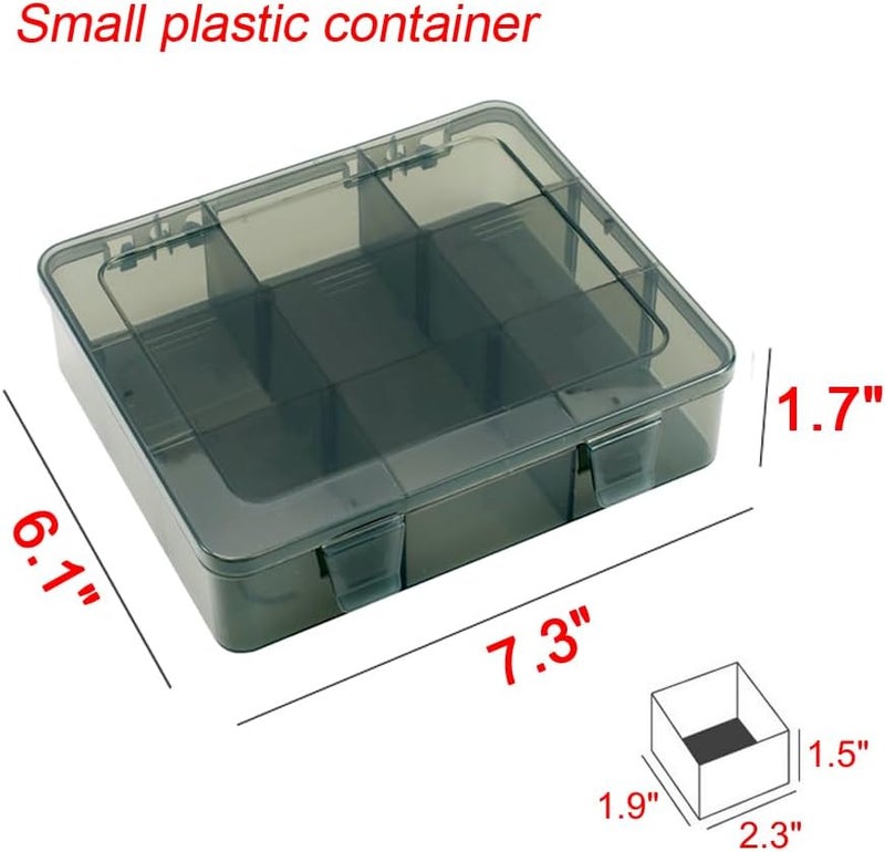 Vidifor 9 Grids Art Craft Supply Organizer Storage Containers, Compartment Storage Box with Removable Dividers for Jewelry, Beads, Buttons, Small Parts - Image 1