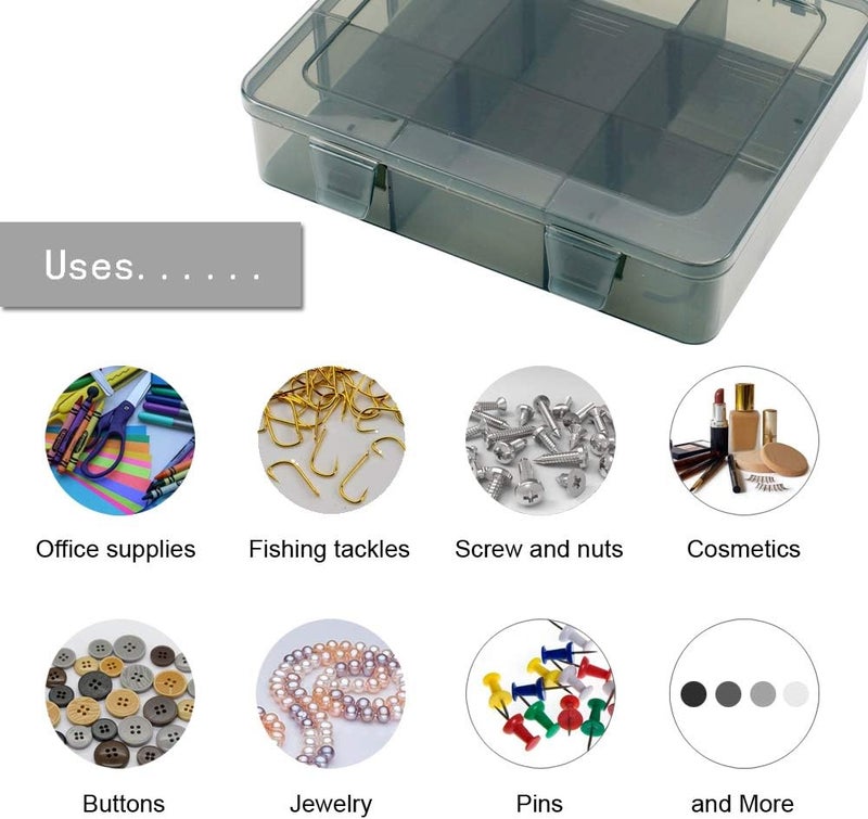 Vidifor 9 Grids Art Craft Supply Organizer Storage Containers, Compartment Storage Box with Removable Dividers for Jewelry, Beads, Buttons, Small Parts - Image 5