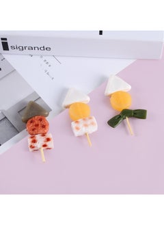 xozgdovg PVC Simulation Food Keychain Fun Squid Whisker Gluten Corn Barbecue String Toy Funny Food Play Model-Color:Squid Whiskers-model  - Image 4