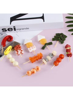 xozgdovg PVC Simulation Food Keychain Fun Squid Whisker Gluten Corn Barbecue String Toy Funny Food Play Model-Color:Squid Whiskers-model  - Image 5