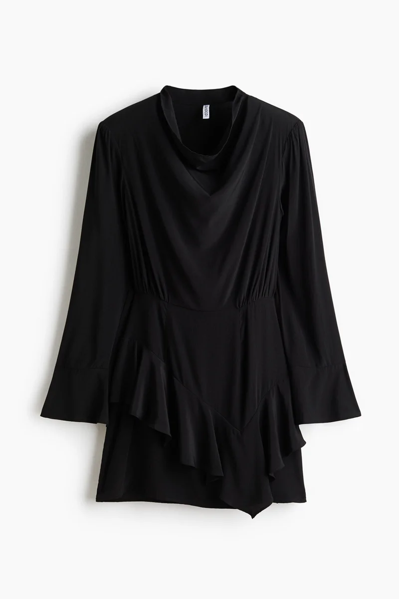 H&M  Flounced cowl-neck dress for Women | Best Price UAE