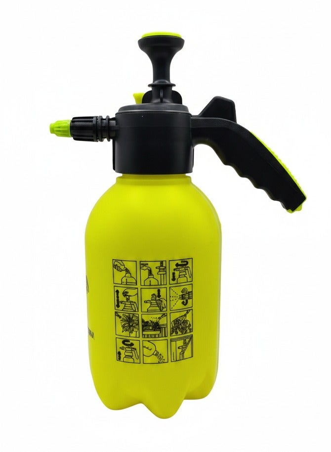 كوالتي رشاش الماء المحمول بسعة 2 لتر بضغط زجاجة رذاذ مستر بفوهة قابلة للتعديل لسقي نباتات الحديقة وغسيل السيارات - Image 3