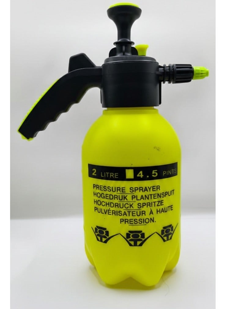 كوالتي رشاش الماء المحمول بسعة 2 لتر بضغط زجاجة رذاذ مستر بفوهة قابلة للتعديل لسقي نباتات الحديقة وغسيل السيارات - Image 2