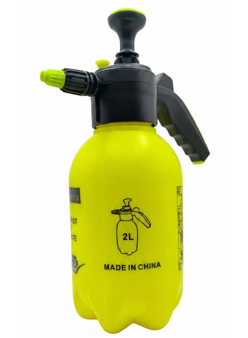 كوالتي رشاش الماء المحمول بسعة 2 لتر بضغط زجاجة رذاذ مستر بفوهة قابلة للتعديل لسقي نباتات الحديقة وغسيل السيارات - Image 1