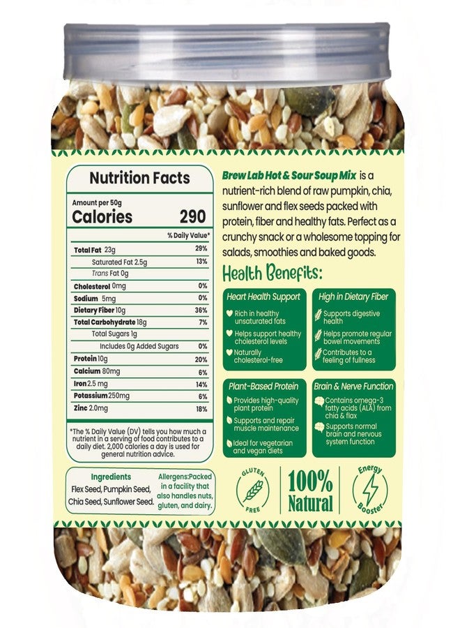 Brew Lab Mix Seeds For Snack 250gm | 4 in 1 Super Seeds Mix of Sunflower, Pumpkin, Flax & Chia Seeds | Mix Seeds for Eating | Diet Snacks | Protein Rich Food - Image 2