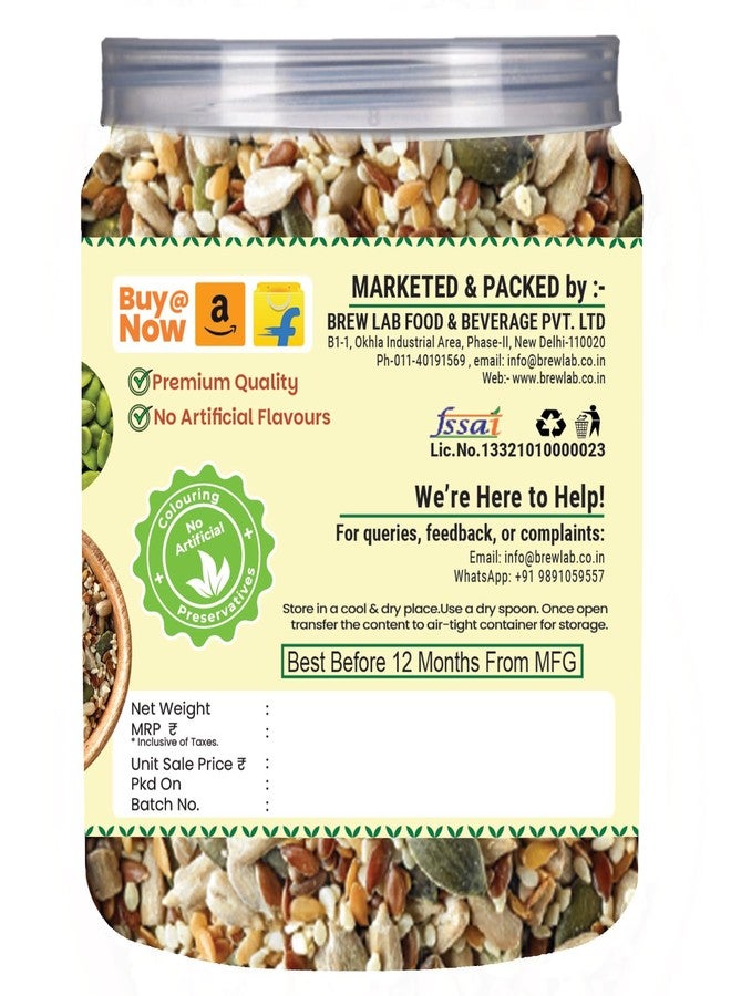 Brew Lab Mix Seeds For Snack 250gm | 4 in 1 Super Seeds Mix of Sunflower, Pumpkin, Flax & Chia Seeds | Mix Seeds for Eating | Diet Snacks | Protein Rich Food - Image 3