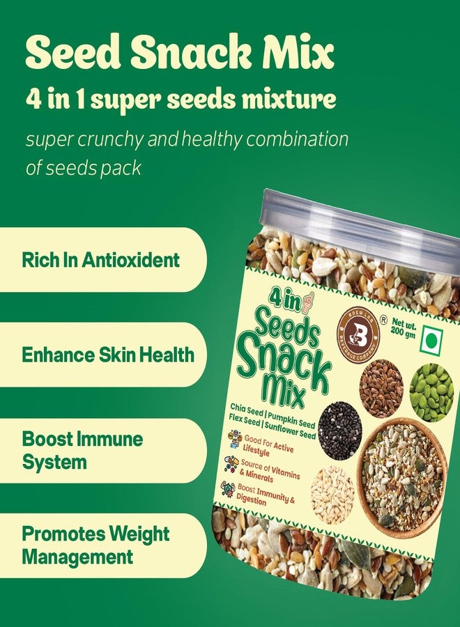 Brew Lab Mix Seeds For Snack 250gm | 4 in 1 Super Seeds Mix of Sunflower, Pumpkin, Flax & Chia Seeds | Mix Seeds for Eating | Diet Snacks | Protein Rich Food - Image 5