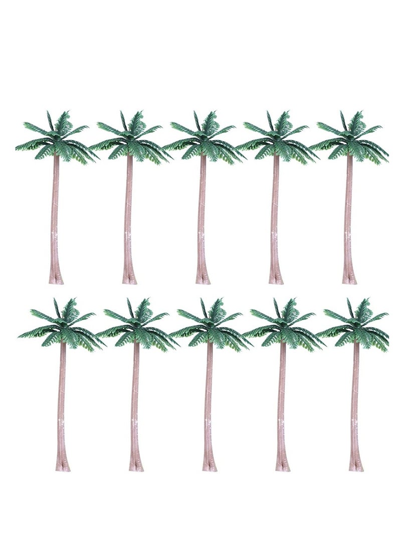 KASTWAVE 20pcs Plastic Fake Mini Coconut Palm Tree for Crafts, Artificial Miniature Plant Pots Bonsai Craft Micro Landscape DIY Decor, Miniature Beach Accessories - Image 1