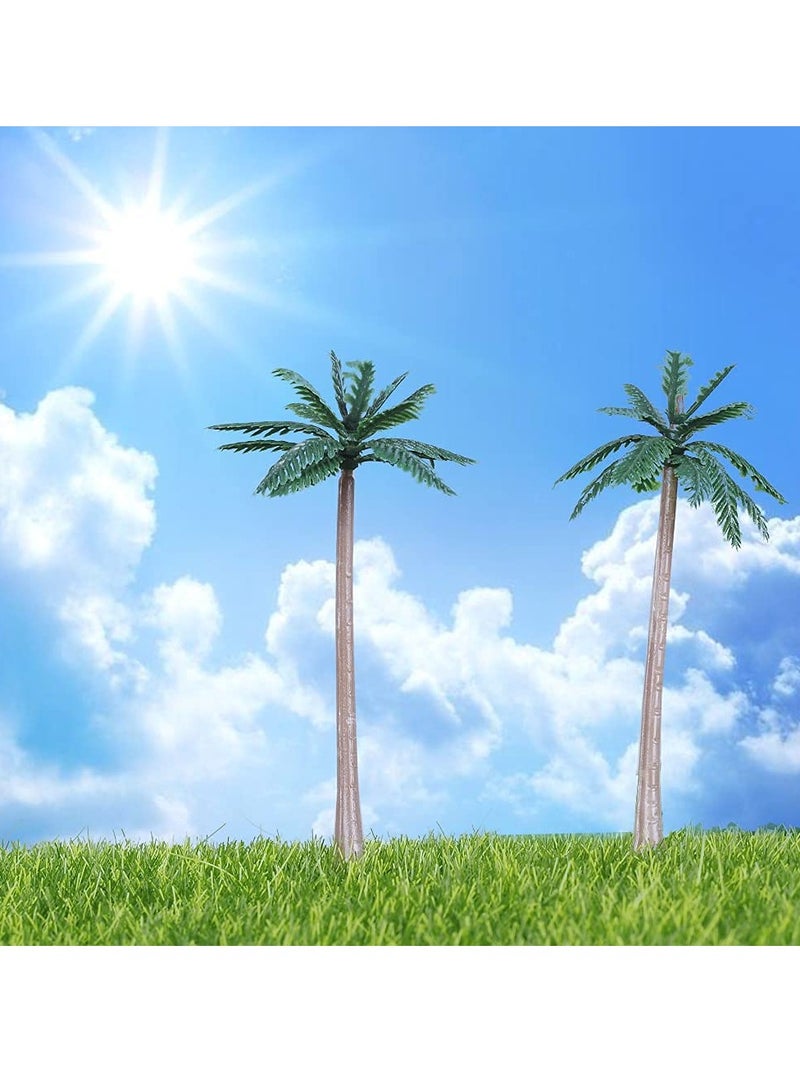 KASTWAVE 20pcs Plastic Fake Mini Coconut Palm Tree for Crafts, Artificial Miniature Plant Pots Bonsai Craft Micro Landscape DIY Decor, Miniature Beach Accessories - Image 5