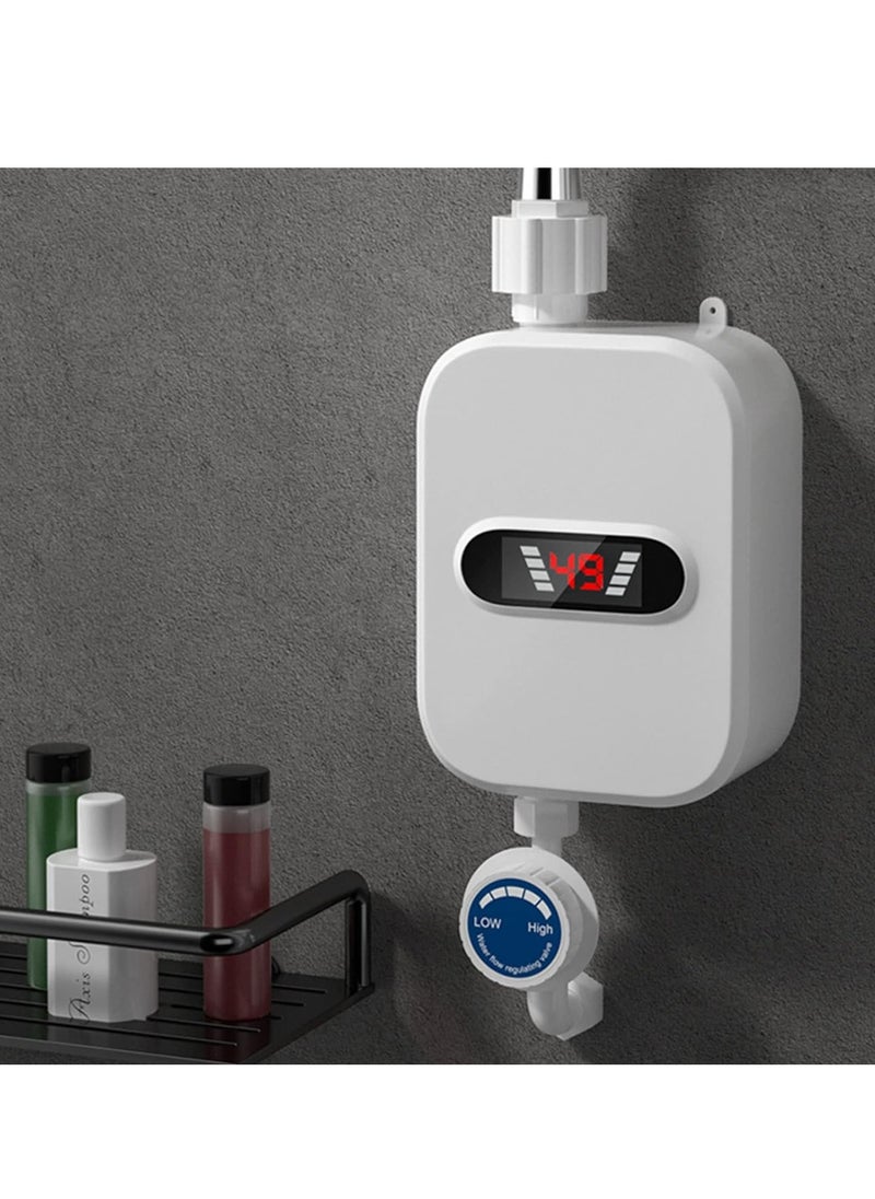 ELIKLIV - Mini Electric Water Heater - Quick Heating Constant Temperature Instant Electric Water Heater Shower Set, 3500W Instant Tankless Hot Water Heater with LCD Display, for Kitchen Bathroom Washing - Image 1