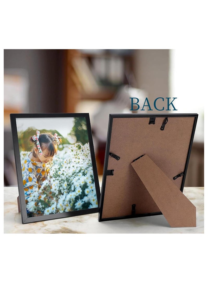 NANAO 10 عبوة إطارات صور ديكور جدار كولاج، مجموعة إطارات صور لجدار أو عرض على الطاولة، أحجام متعددة 2 قطعة 8x10، 4 قطع 5x7، 4 قطع 4x6 إطارات صور، أسود - Image 5