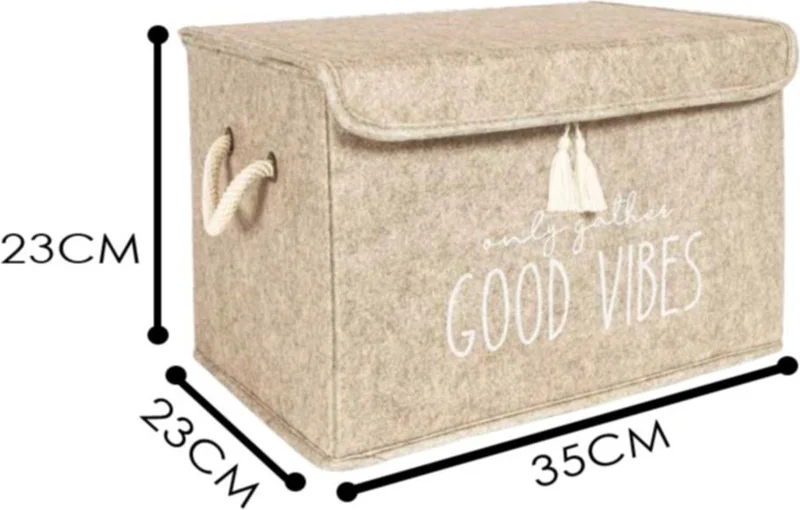 Faiend Dirty Laundry Basket with Felt Cover Home Organizer Toy Storage Box