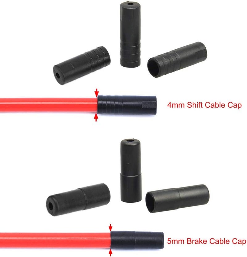 Saipor Saiper 200pcs Bike Derailleur Shift and Brake Wire Cable Housing Ferrule End Caps, 100 pcs for 4mm derailleur /100 pcs for 5mm Brake Cable - Image 5