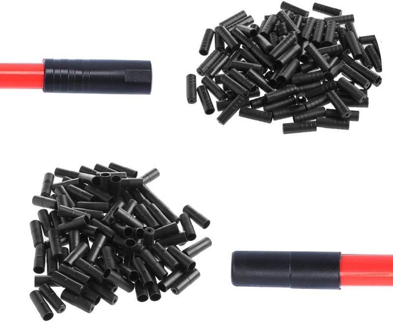 Saipor Saiper 200pcs Bike Derailleur Shift and Brake Wire Cable Housing Ferrule End Caps, 100 pcs for 4mm derailleur /100 pcs for 5mm Brake Cable - Image 1