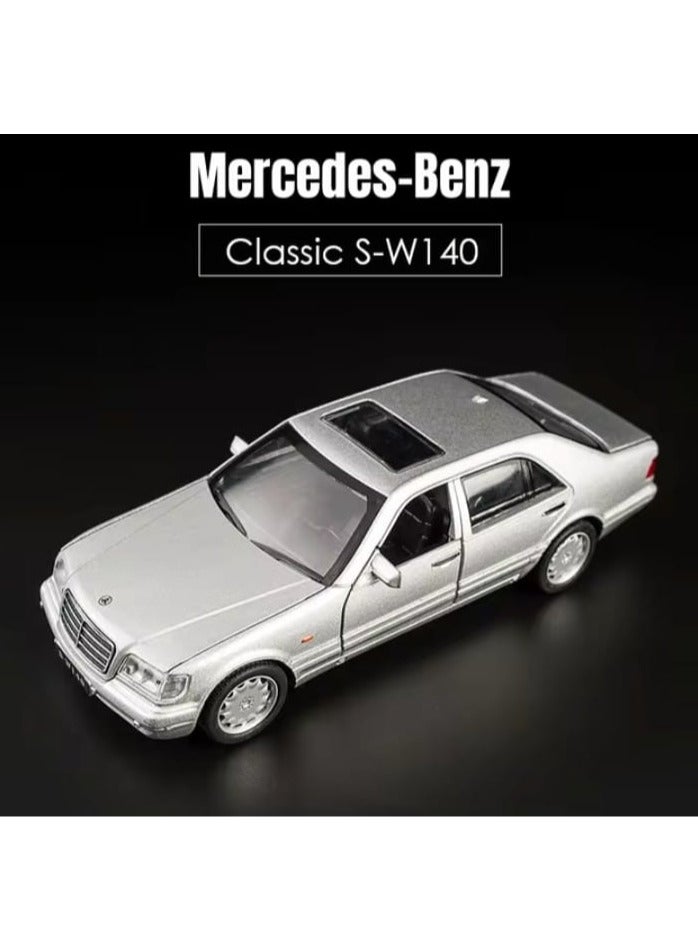 "Luxury metal Mercedes with an elegant gray color, movable doors, trunk, and hood, realistic sounds with headlight illumination, sunroof, fast rubber wheels, and a length of 16 cm!" - Image 4