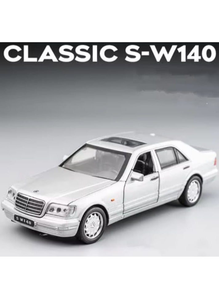 "Luxury metal Mercedes with an elegant gray color, movable doors, trunk, and hood, realistic sounds with headlight illumination, sunroof, fast rubber wheels, and a length of 16 cm!" - Image 1