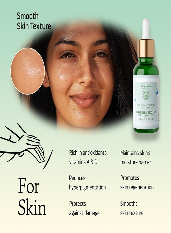 أساسيات إندوليجو زيت ثمر الورد المعصور على البارد من إندلجيو إسينشالز | زيت للوجه لترطيب عميق وبشرة متألقة | مرطب طبيعي خفيف الوزن لفروة الرأس الجافة والبشرة المعرضة لحب الشباب | مثالي لتدليك غوا شا | مناسب لجميع أنواع البشرة | 30 مل - Image 5
