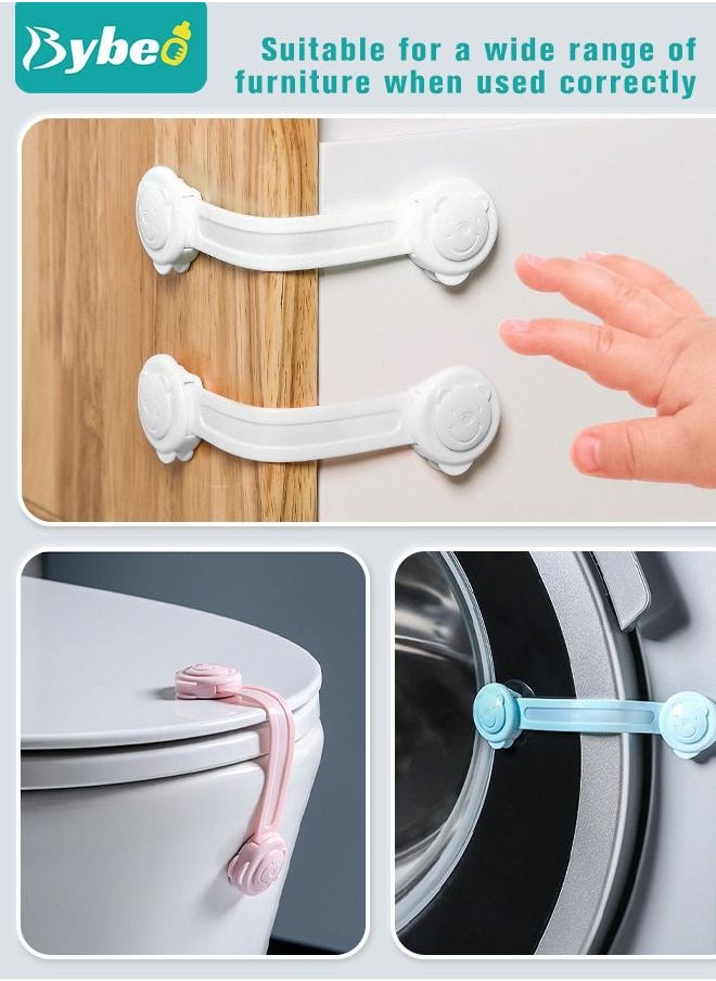 Bybeo 26-piece Child Safe Set Included 10 PCS Baby Proofing Plug Covers and 16 PCS Infant Safety Strap Locks Child Locks for Cabinets and Drawers, Toilet, Fridge and More  - Image 3