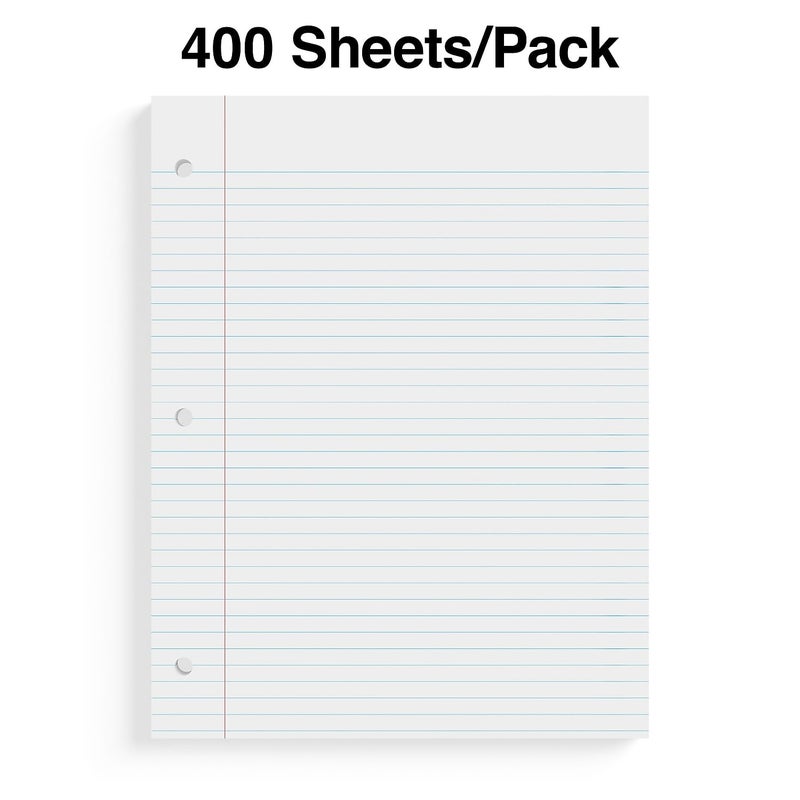 Staples College Ruled Filler Paper, 8.5"" X 11"", White, Pack Of 400 Sheets (St27521) - Image 3
