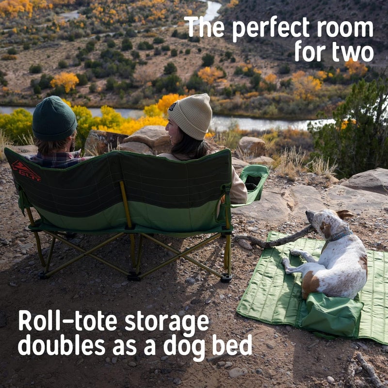 Kelty Low Loveseat Double 2 Person Camping Chair Two Person Foldable Seat for Festivals Concerts Tailgates Beach Days Low Seat Height - Image 5