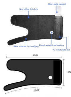GROIC One Pair Wrist Brace Straps Sports Fixed Protection Steel Plate Palm, Removable Support Metal Sheet Black  - Image 3