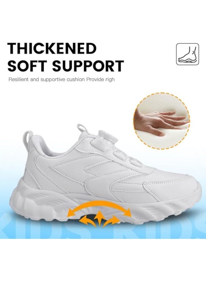 Lucky Kids Kids Sneakers with Adjustable Dial Laces - Breathable Running Shoes for Boys Girls, Lightweight No Tie Twist Lace Athletic Shoes for School Sports - Image 4