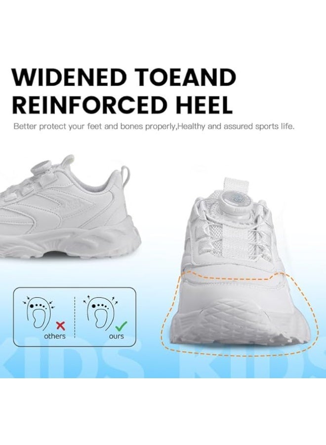 Lucky Kids Kids Sneakers with Adjustable Dial Laces - Breathable Running Shoes for Boys Girls, Lightweight No Tie Twist Lace Athletic Shoes for School Sports - Image 3