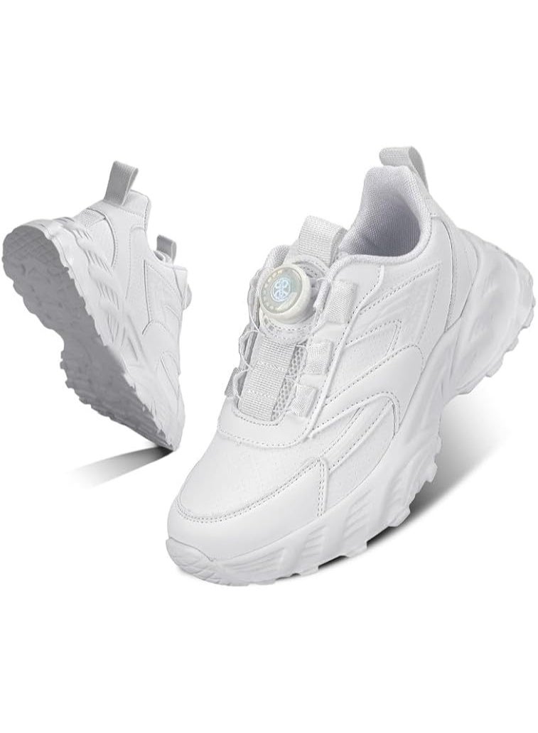 Lucky Kids Kids Sneakers with Adjustable Dial Laces - Breathable Running Shoes for Boys Girls, Lightweight No Tie Twist Lace Athletic Shoes for School Sports - Image 1
