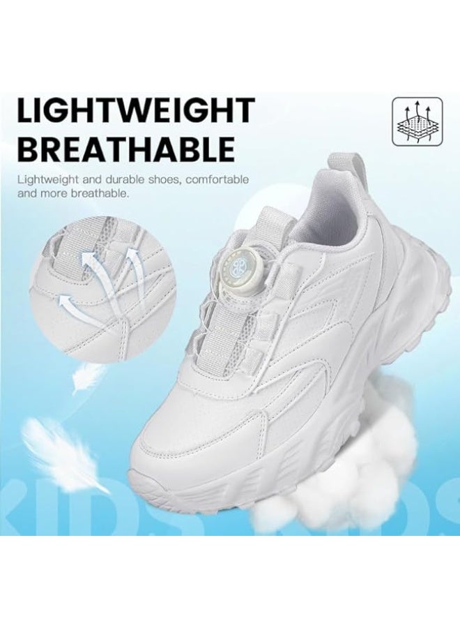 Lucky Kids Kids Sneakers with Adjustable Dial Laces - Breathable Running Shoes for Boys Girls, Lightweight No Tie Twist Lace Athletic Shoes for School Sports - Image 5