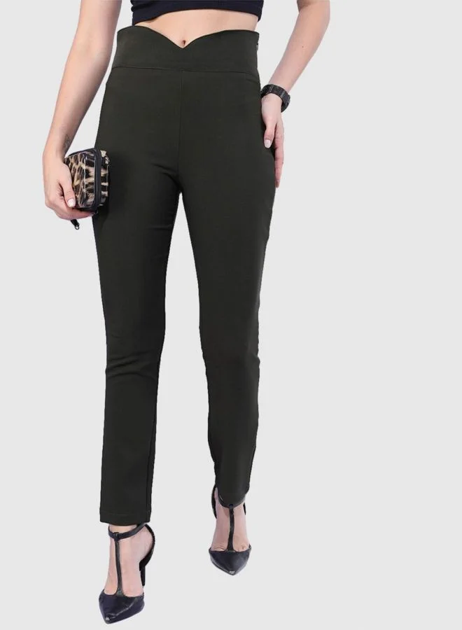 Women Skinny Fit Solid High Rise Jegging