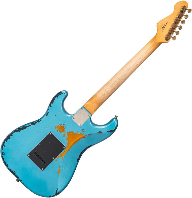 vintage غيتار كهربائي عتيق V6 أيقونة - لون أزرق غون هيل المتآكل - Image 2