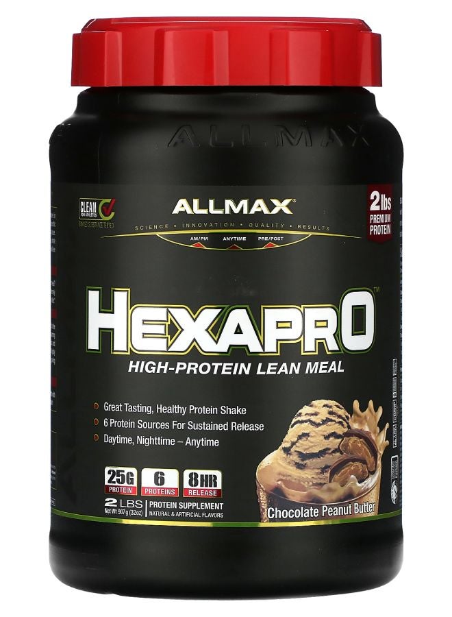 Allmax Hexapro™ High-Protein Lean Meal Chocolate Peanut Butter 2 lbs (907 g) - Image 1
