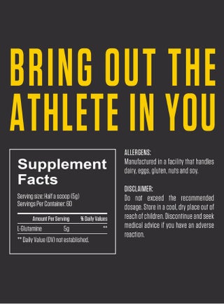 L-Glutamine Powder – 300g (10.58oz) Unflavoured, 60 Servings – Workout Recovery & Muscle Hydration Supplement - view 5
