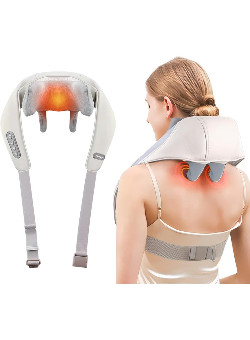 Neck and Shoulder Massager with Heat – 3D Shiatsu Deep Tissue Kneading – 2 Massage Modes – Electric Back & Shoulder Massager for Muscle Relaxation - Image 1