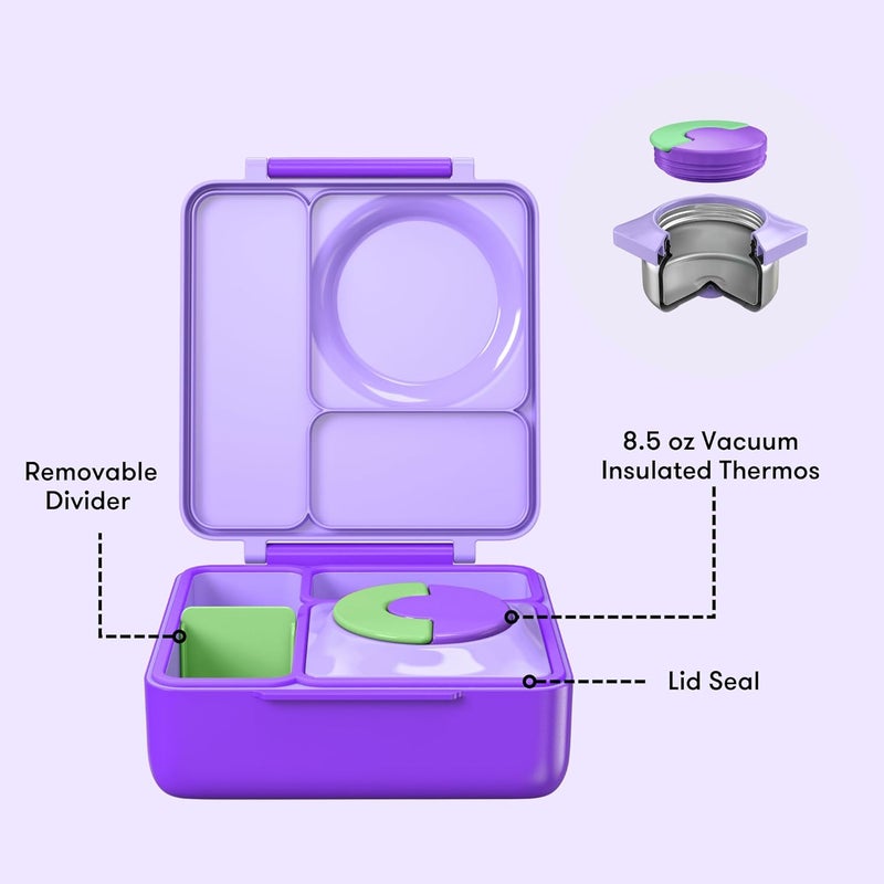 OMIE Box Kids Bento Lunch Box, Stainless Steel Bowl, 250ml, New Colour (Lilac Purple) - Image 2