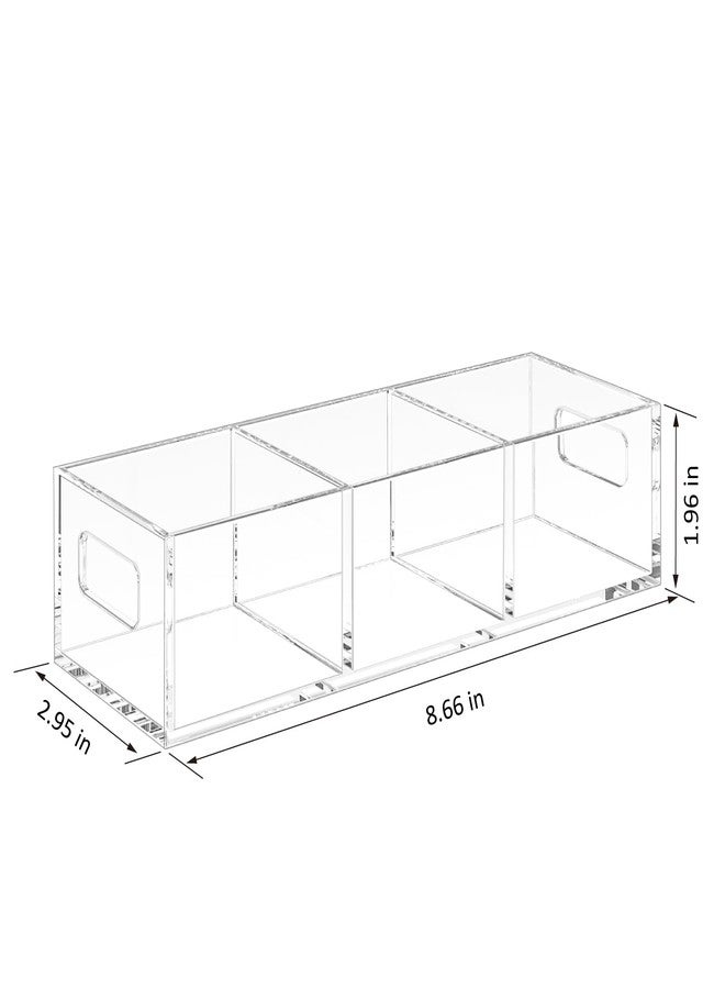 FUCDTEFC Tea Bag Organizer, Small Clear Tea Bag Holder for Drawer Kitchen Cabinets Pantry Countertops Organizers Storage, BPA-Free Acrylic Coffee Pods, Sugar Packets,Plastic Teabag Bins Home Organizer - Image 2