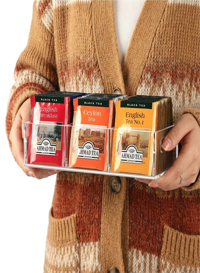FUCDTEFC Tea Bag Organizer, Small Clear Tea Bag Holder for Drawer Kitchen Cabinets Pantry Countertops Organizers Storage, BPA-Free Acrylic Coffee Pods, Sugar Packets,Plastic Teabag Bins Home Organizer - Image 3