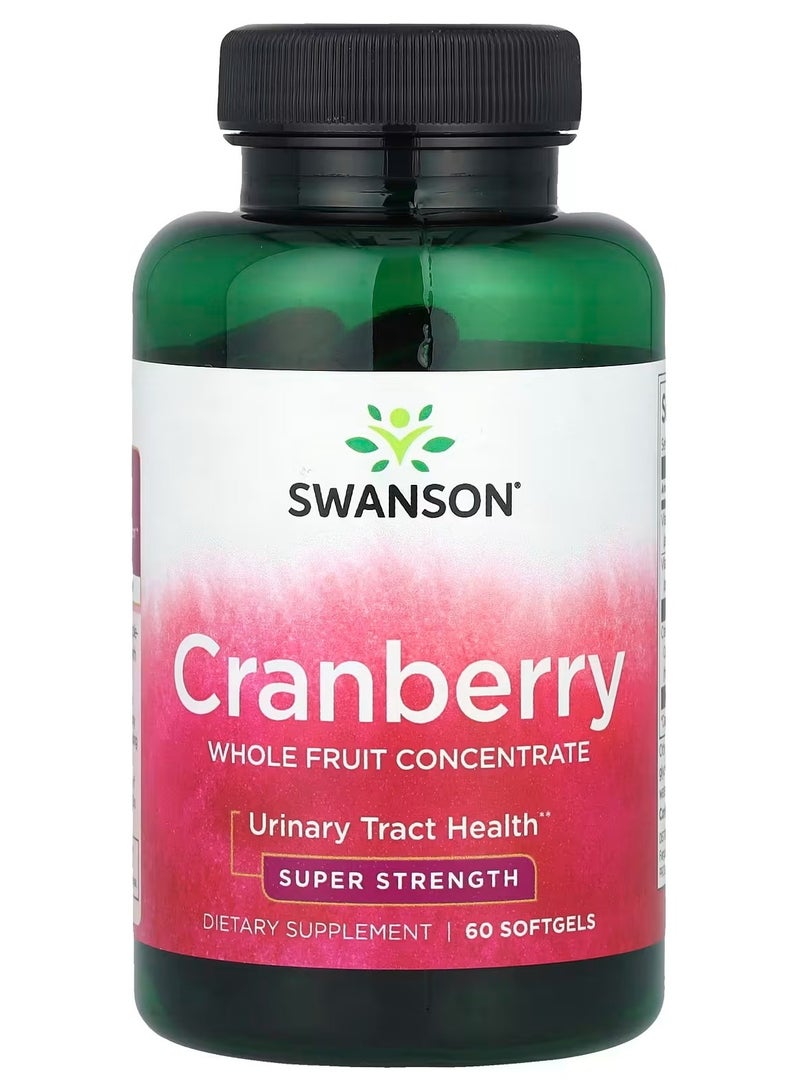 Swanson, Cranberry, Whole Fruit Concentrate, Super Strength, 60 Softgels
