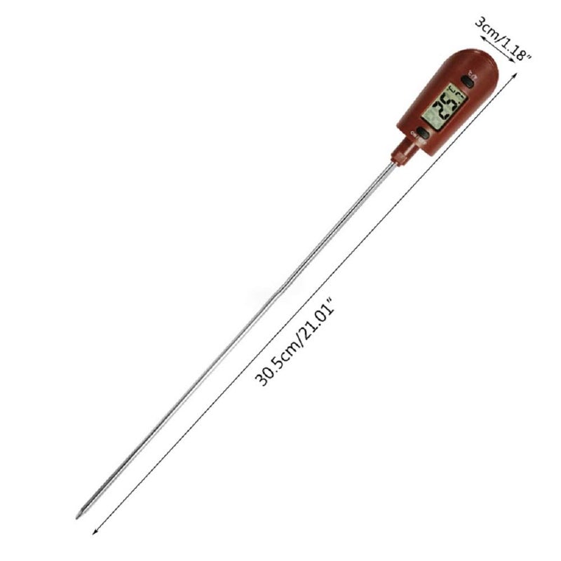 Aracoware Silicon Candy Thermometer Digital Spatula Thermometer Professional Durable deep Frying Instant Read Temperature Reader and Stirrer for Kitchen Cooking,Baking BBQ, Candy,Chocolate,Sauce, Jam - Image 3