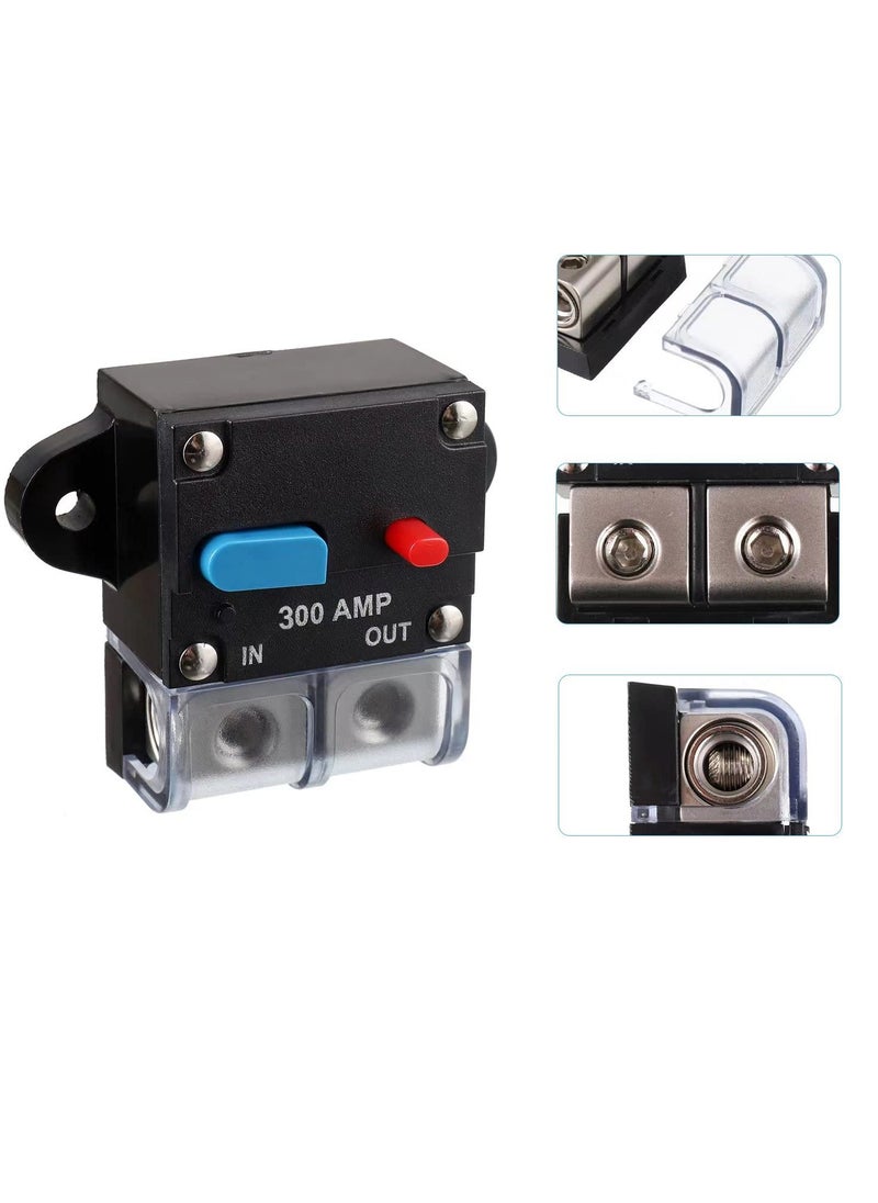 Excefore - 300A Circuit Breaker, Resettable Circuit Breaker, 300 amp Self Recovery Circuit Breaker, DC Circuit Breaker, Smart Circuit Breaker, Manual Reset Button for Car Audio and Amps - Image 1